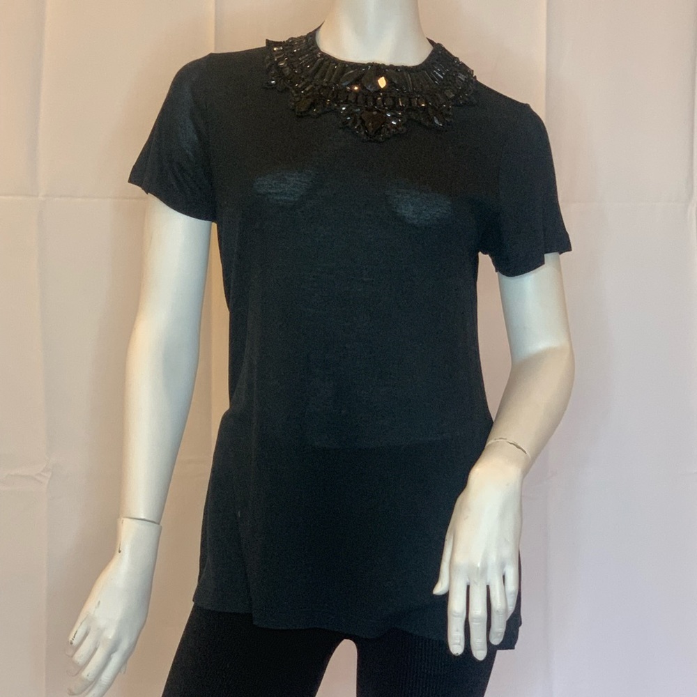 Black Embellished tee by Haute Hippie Small